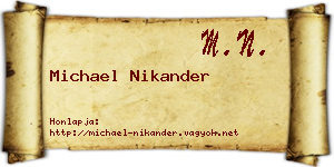 Michael Nikander névjegykártya